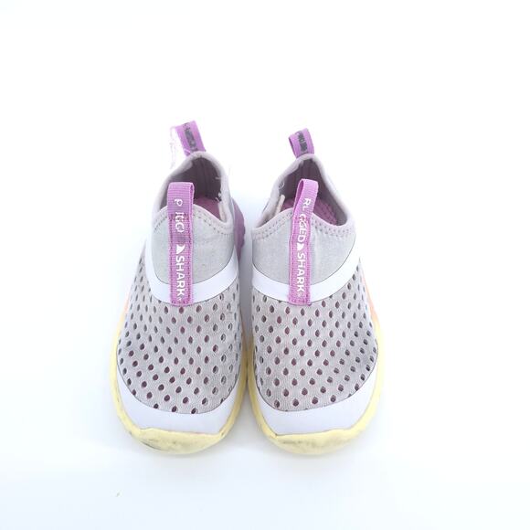 Rugged Shark Girls Purple and Yellow Slip On Water Shoes Mesh Top Rubber Sole 9 - Picture 2 of 7
